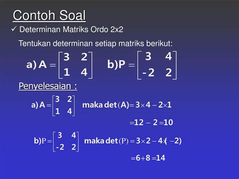 Cara Mencari Determinan Dari Matriks Menghitung Determinan Matriks 3x3 Dengan Metode Sarrus