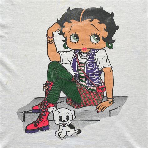 90s Betty Boop And Pudgy Cartoon T Shirt Vintage 1990s Bootleg Etsy