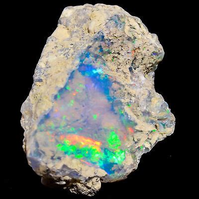 Natural Welo Fire Ethiopian Opal Rough Loose Gemstone 14 Ct 25X17X11 Mm