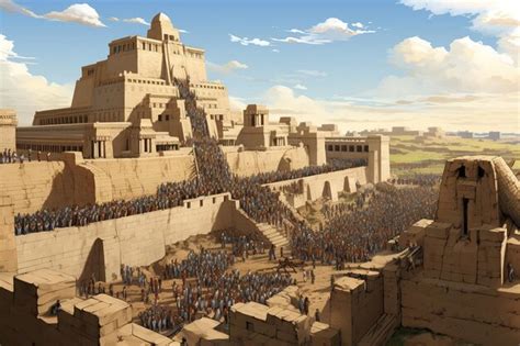 Premium Photo | Sumerian Majesty Ziggurats amp Sacred Temple Rites