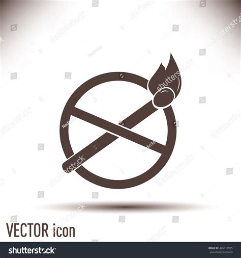 No Naked Flame Warning Sign Vector เวกเตอรสตอก ปลอดคาลขสทธ