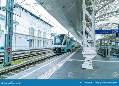 salzburg austria  august    regional train  stopped