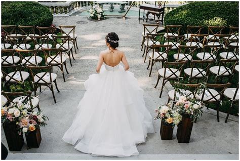 Bride Walking Down Aisle At Hycroft Manor Wedding Aileen Choi Photo Long Table Wedding