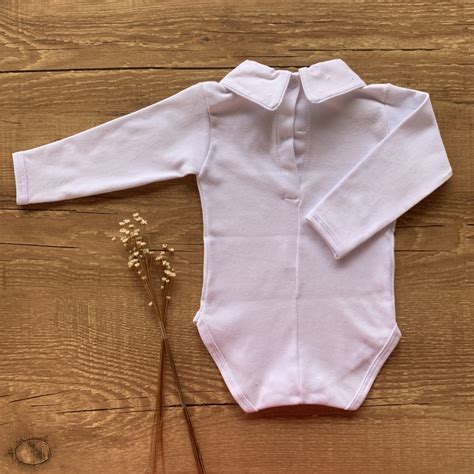 Body Bebê em Algodão Pima Bordado Coroa Branco Safine Baby Safine Baby