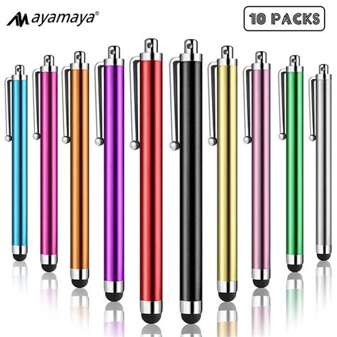 Ayamaya 10 Pack Stylus Pens For Iphone Ipad Android Samsung Galaxy Universal Touch Screen