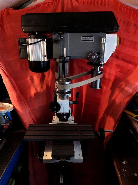Sieg X1 Micromill modified with flat belt drive powered by drill press ...