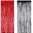 Amazon MORANTI 2 Pack 3 Ft X 8 Ft Metallic Tinsel Foil Fringe