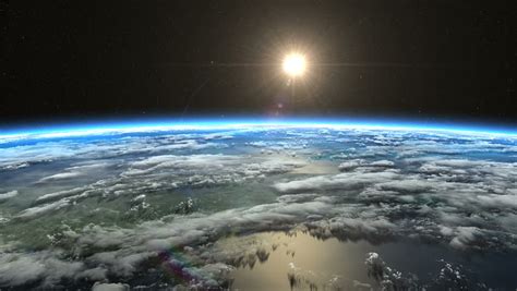 Beautiful Slow Sunrise From Earth Orbit. View From ISS. Clip Contains ...