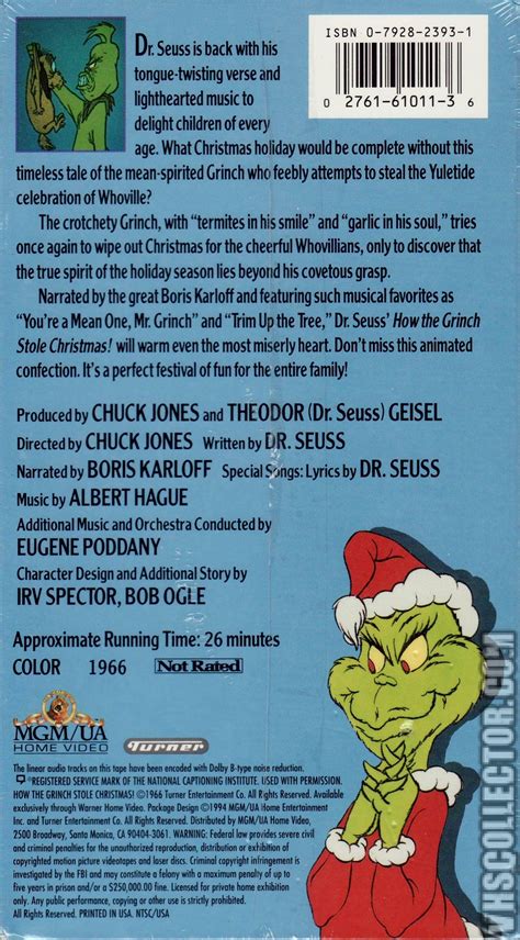 How The Grinch Stole Christmas Vhs