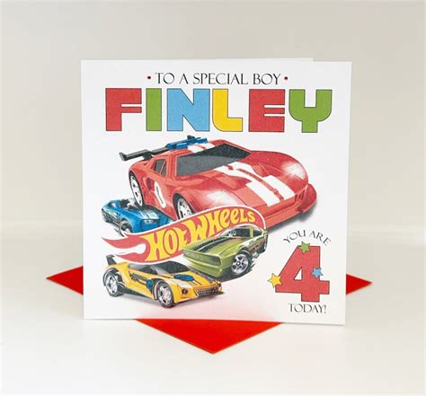 Hot Wheels Car Themed Card Etsy Uk