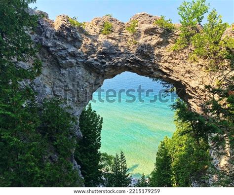 Millenniums Arch Arch Rock Mackinac Island Stock Photo 2215179259