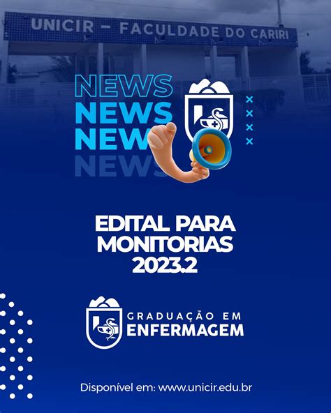 EDITAL PROGRAMA DE MONITORIA ENFERMAGEM 2023 2 Unicir Faculdade