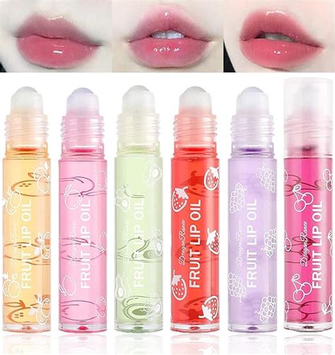 Lip Plumper Gloss Moisturizing Lip Lotion Oils6pcs Fruit Flavored