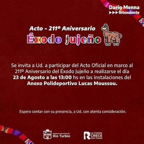 Éxodo Jujeño Celebración Del 211º Aniversario Invita A La Comunidad Al