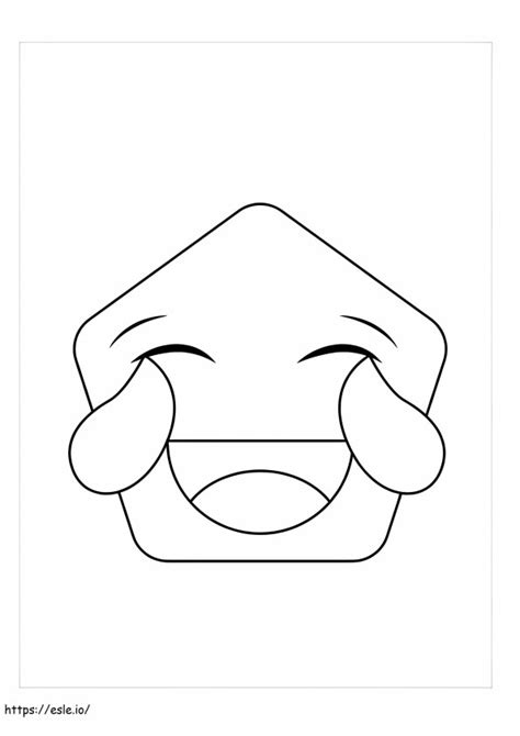 Happy Tears Emoji Coloring Page