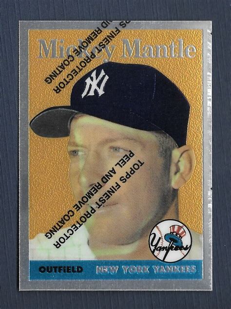 Topps Mickey Mantle Commemorative Reprints Finest Refractor