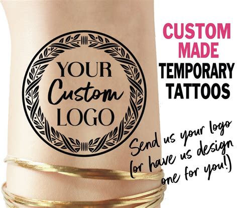 Custom Image Temporary Tattoo Company Logo Logo Tattoo Custom
