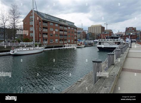 Portland Maine Waterfront USA Stock Photo Alamy