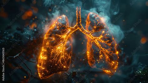 Respiratory Health Visualization Person Chronic Obstructive Pulmonary