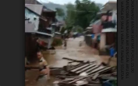 Banjir Bandang Terjang Oku Selatan Jembatan Hingga Rumah Warga Rusak