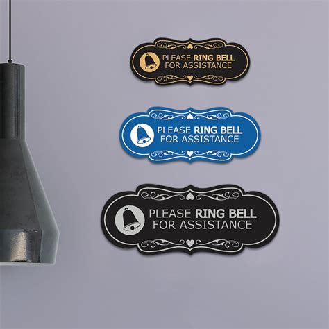 Designer Please Ring Bell For Assistance Classic Bell Wall Etsy