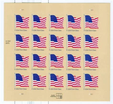 Us 4130 Us First Class Flag 41c Sheet Of 20 Mnh C1 Ebay