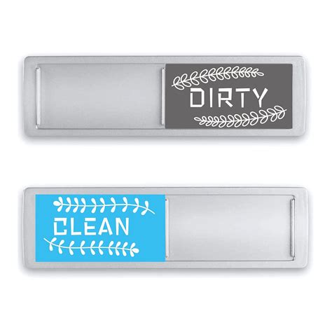 Badert Clean Dirty Dishwasher Magnet Easy Read Non Scratch Magnetic