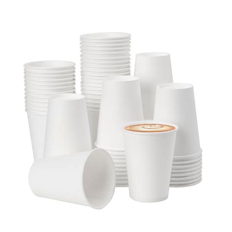 Amazon METAPRINT Oz Disposable Paper Coffee Cups Pack White Hot Coffee Cups