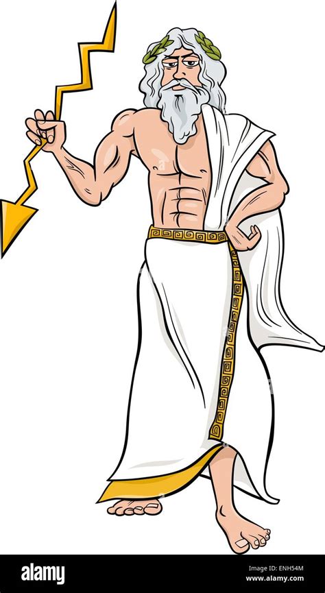 Cartoon Illustration Greek God Zeus Hi Res Stock Photography And Images