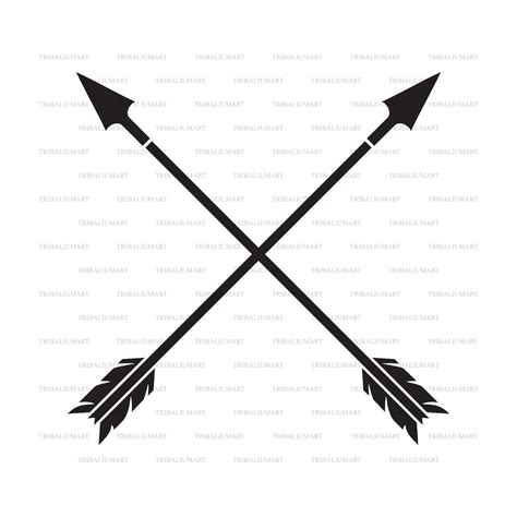 Crossed Arrows Cut Files For Cricut Clip Art Silhouettes Etsy