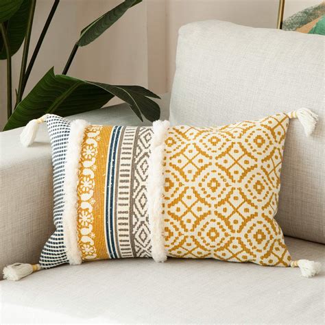 Amazon Dukymik Lumber Boho Throw Pillow Cover For Couch Sofa