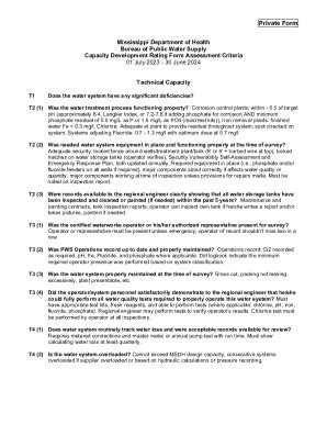 Fillable Online Msdh Ms Public Water Supply Documents And Forms Fax