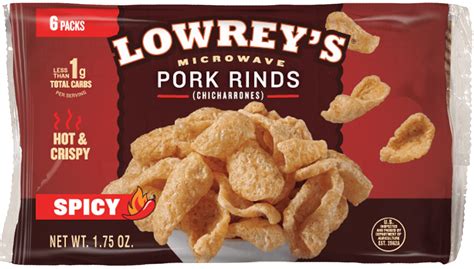 Lowreys Bacon Curls Microwave Pork Rinds 18 Pack Flavor Hot And Spicy