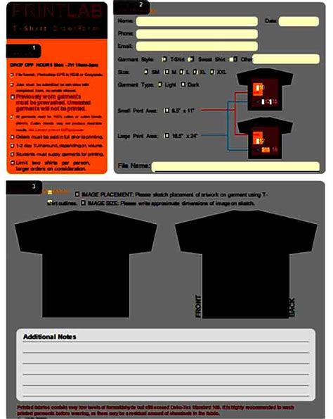 Template Shirt Order Form Mous Syusa