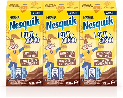 Nesquik Ready Drink Bevanda A Base Di Latte Con Cacao X Ml