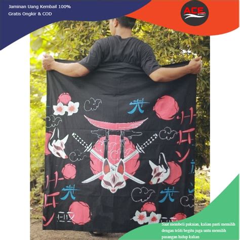 Jual Aceindoprint Baju Sarung Batik Lukis Anime Shinobi Sarung Lukis