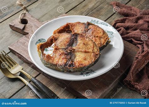 Ikan Tongkol Goreng or Fried Mackerel Tuna Fish. Stock Image - Image of ...