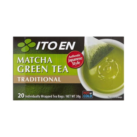 Buy Ito En Matcha Traditional Green Tea Bags 20 Pack 30g Coles