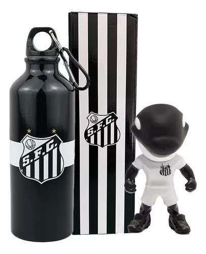 Kit Boneco Mascote Baleia Garrafa Aluminio Oficial Santos MercadoLivre