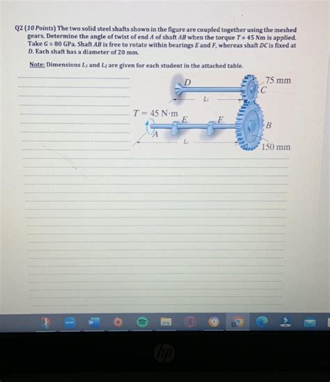 Solved Q Points The Two Solid Steel Shafts Shown In Chegg