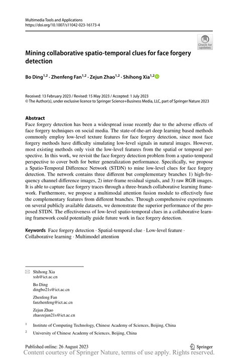 Mining Collaborative Spatio Temporal Clues For Face Forgery Detection