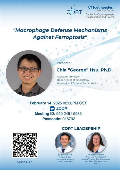 Upcoming Cort Lecture Series Event Macrophage Defense Mechanisms