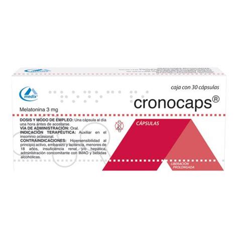 Cronocaps 3 mg Oral 30 Cápsulas Comparamed