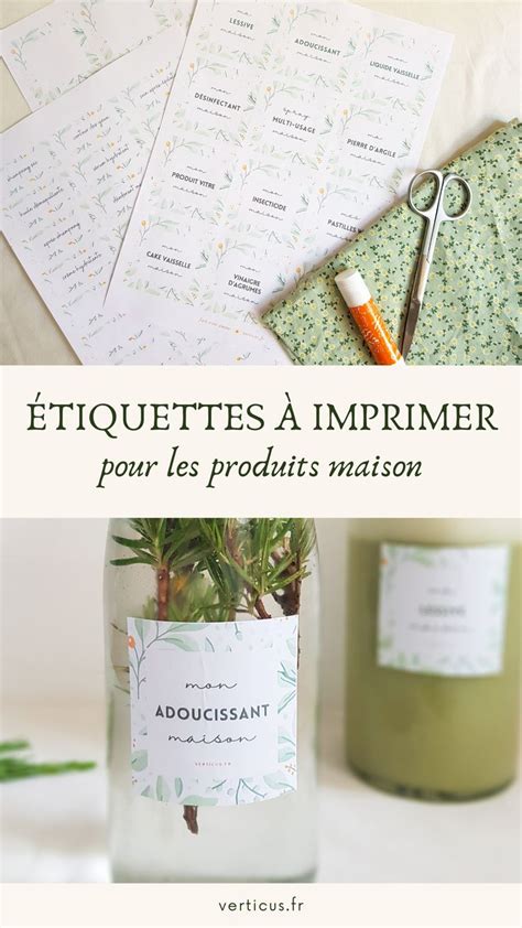 Etiquettes gratuites pour produits ménagers maison à imprimer