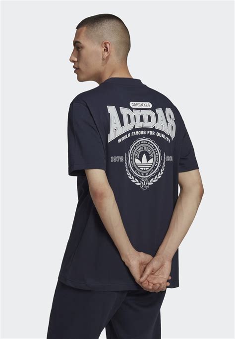 Adidas Originals Loose Tee T Shirt Med Print Legend Ink Mörkblå