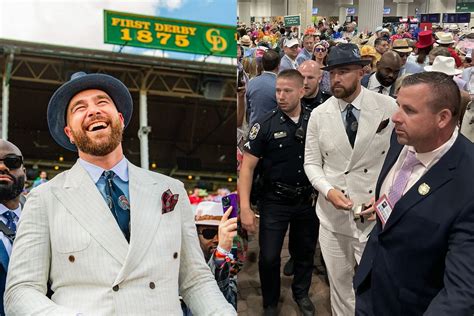 Photos Chiefs Star Travis Kelce Steps Out In Style For Kentucky Derby