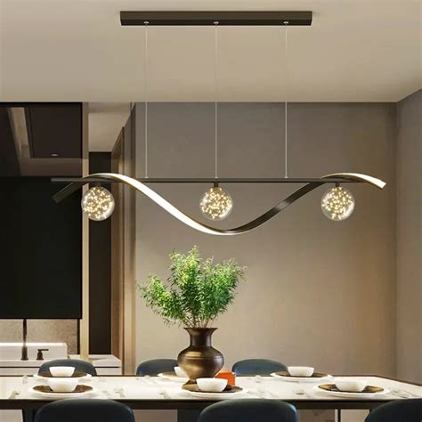 Modern Glass Ball Led Pendant Lamp For Dining Room Salon Kitchen Hogar