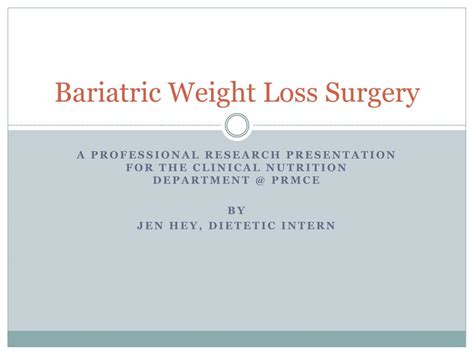 Ppt Bariatric Weight Loss Surgery Powerpoint Presentation Free