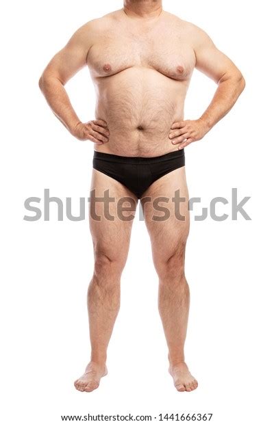 Fat Man Naked Full Torso Shutterstock