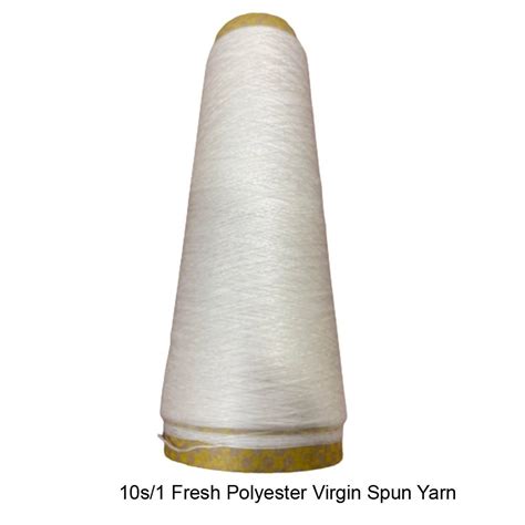 White S Fresh Polyester Virgin Spun Yarn For Textile Industry At